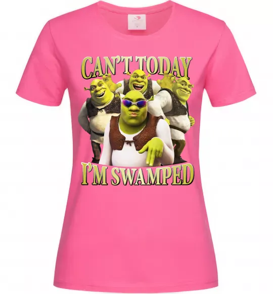 Женская футболка Shrek I`m swamped Ярко-розовый фото