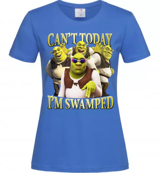 Женская футболка Shrek I`m swamped Ярко-синий фото