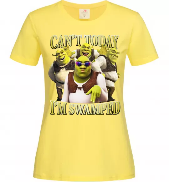 Женская футболка Shrek I`m swamped Лимонный фото