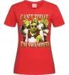 Женская футболка Shrek I`m swamped Красный фото