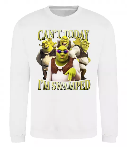 Свитшот Shrek I`m swamped Белый фото