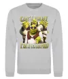 Свитшот Shrek I`m swamped Серый меланж Свитшот Shrek I`m swamped Серый меланж фото