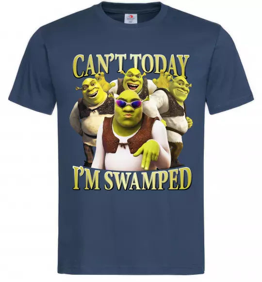 Мужская футболка Shrek I`m swamped Темно-синий фото