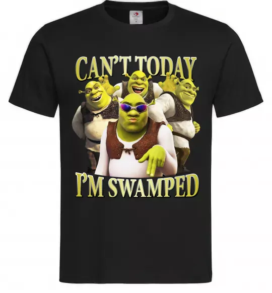 Мужская футболка Shrek I`m swamped Черный фото