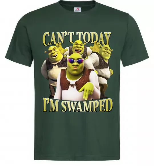Мужская футболка Shrek I`m swamped Темно-зеленый фото
