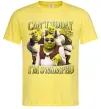 Мужская футболка Shrek I`m swamped Лимонный фото