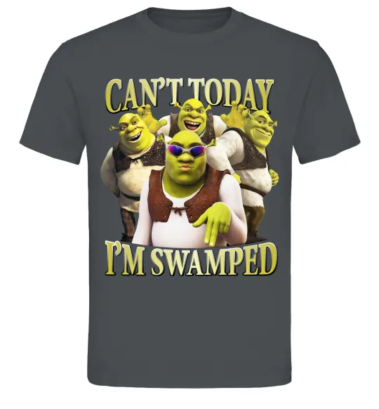 Мужская футболка Shrek I`m swamped Графит фото