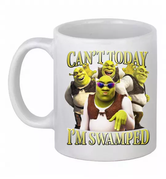 Чашка керамическая Shrek I`m swamped Белый фото