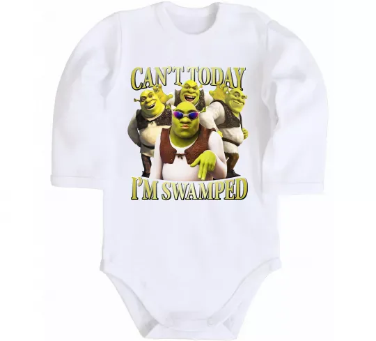Детский боди Shrek I`m swamped Белый фото