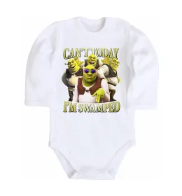 Детский боди Shrek I`m swamped Белый фото