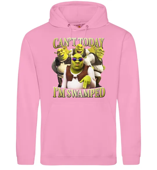 Женская толстовка (худи) Shrek I`m swamped Розовый фото