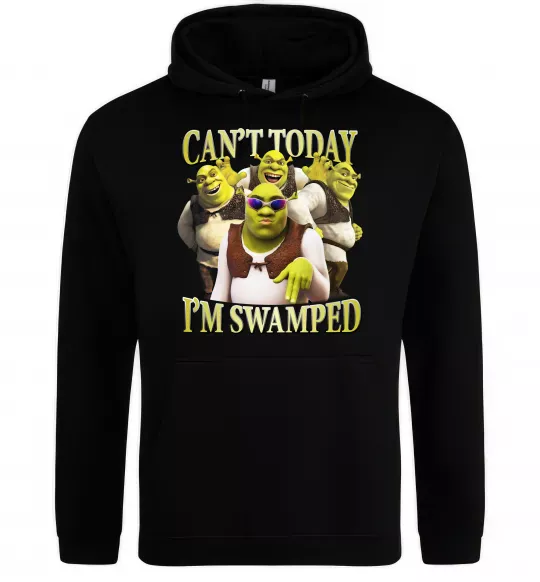 Женская толстовка (худи) Shrek I`m swamped Черный фото