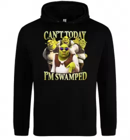 Женская толстовка (худи) Shrek I`m swamped Черный фото