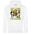 Женская толстовка (худи) Shrek I`m swamped Белый фото