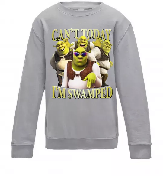 Дитячий світшот Shrek I`m swamped Сірий меланж фото