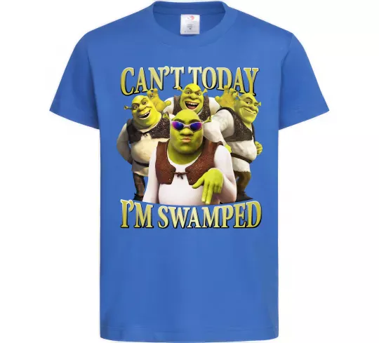 Дитяча футболка Shrek I`m swamped Яскраво-синій фото