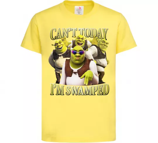 Дитяча футболка Shrek I`m swamped Лимонний фото