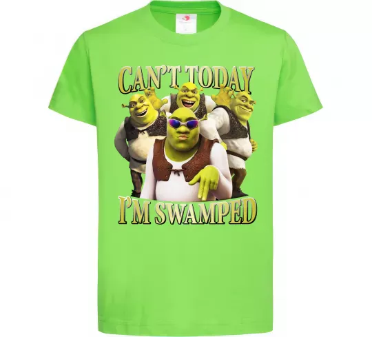 Дитяча футболка Shrek I`m swamped Лаймовий фото