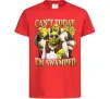 Дитяча футболка Shrek I`m swamped Червоний фото
