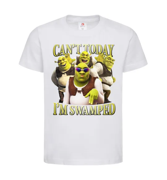 Детская футболка Shrek I`m swamped Белый фото