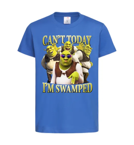 Детская футболка Shrek I`m swamped Ярко-синий фото