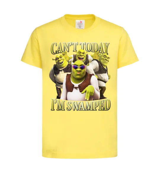 Детская футболка Shrek I`m swamped Лимонный фото