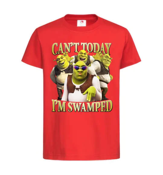 Детская футболка Shrek I`m swamped Красный фото