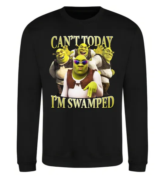 Свитшот Shrek I`m swamped Черный фото