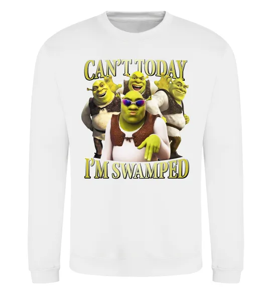 Свитшот Shrek I`m swamped Белый фото