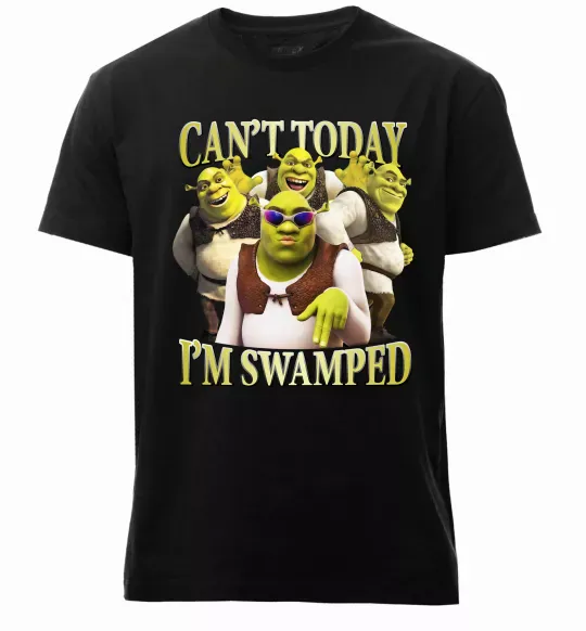 Мужская премиум футболка Shrek I`m swamped Черный фото
