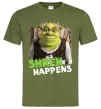 Мужская футболка Shrek happens Оливковый Мужская футболка Shrek happens Оливковый фото