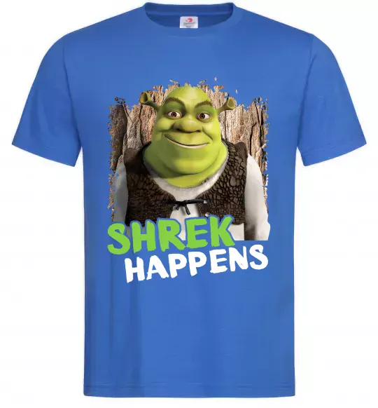 Мужская футболка Shrek happens Ярко-синий фото