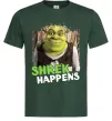 Мужская футболка Shrek happens Темно-зеленый Мужская футболка Shrek happens Темно-зеленый фото