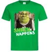 Мужская футболка Shrek happens Зеленый Мужская футболка Shrek happens Зеленый фото