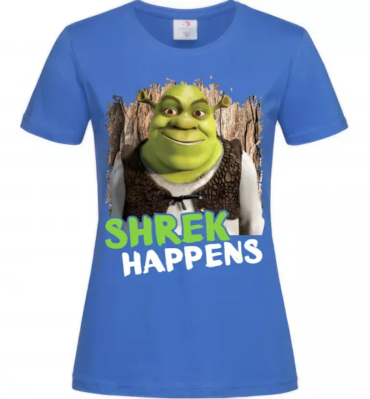 Жіноча футболка Shrek happens Яскраво-синій фото