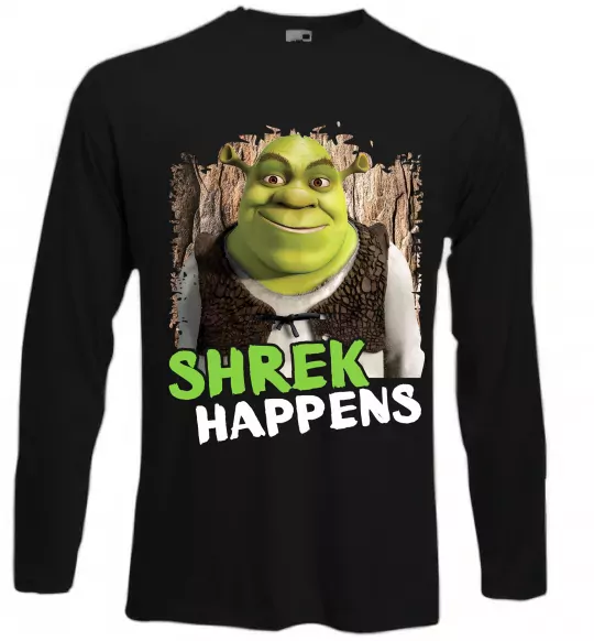 Лонгслів Shrek happens Чорний фото