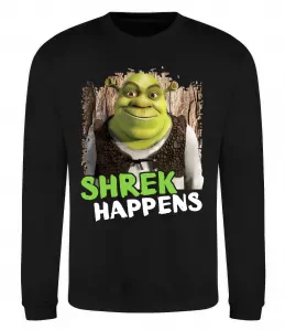 Світшот Shrek happens Чорний фото