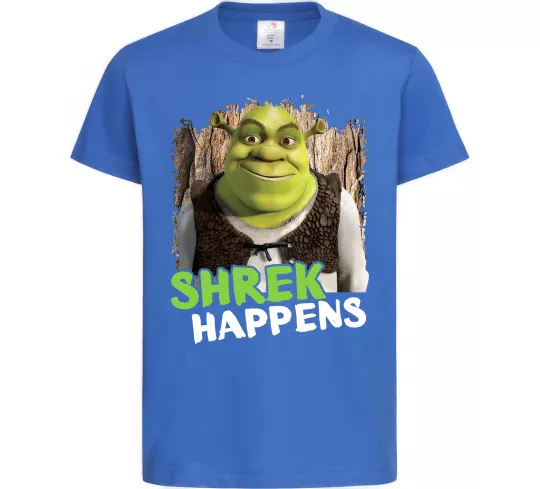 Дитяча футболка Shrek happens Яскраво-синій фото