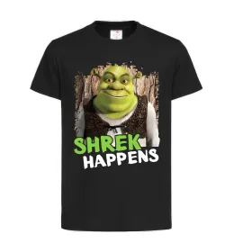 Детская футболка Shrek happens Черный фото
