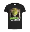 Детская футболка Shrek happens Черный фото