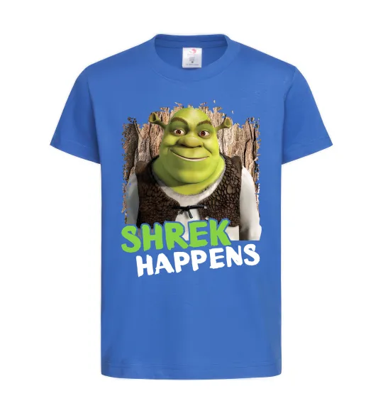 Детская футболка Shrek happens Ярко-синий фото