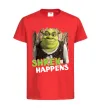 Детская футболка Shrek happens Красный фото