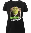 Женская премиум футболка Shrek happens Черный фото