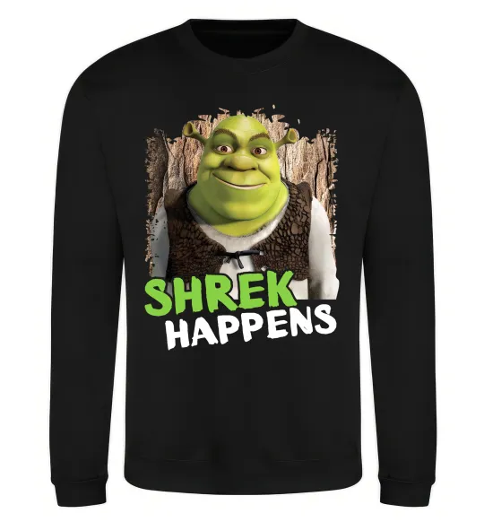 Свитшот Shrek happens Черный фото