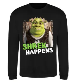 Світшот Shrek happens Чорний фото