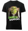 Мужская премиум футболка Shrek happens Черный фото