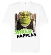 Футболка Оверсайз Shrek happens Білий фото