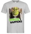 Мужская футболка Shrek happens Серый Мужская футболка Shrek happens Серый фото