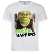 Мужская футболка Shrek happens Белый Мужская футболка Shrek happens Белый фото