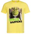 Мужская футболка Shrek happens Лимонный Мужская футболка Shrek happens Лимонный фото